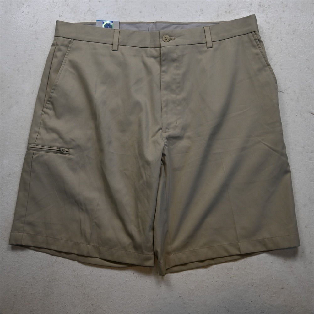 NEW Champions Tour 36x10" Khaki Performance Golf Zip Pocket Cargo Mens Shorts